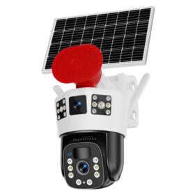 Double Lens Double Panel Solar Camera Black 4G