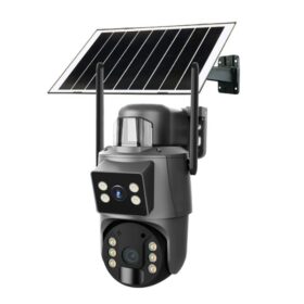 Dual Lens Solar Camera Black 4G
