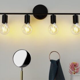 Black Quad Down Lights
