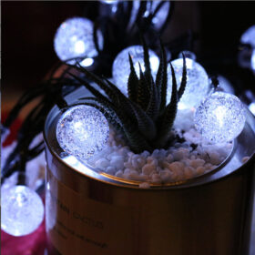 22 Meters 200 Lights White Solar Bubble Ball  (SF-0207)
